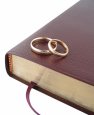 Bible with Weddings rings